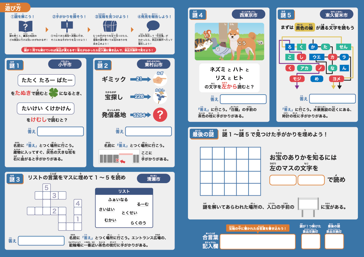 きたたまアニメスタンプラリー2025パンフレット